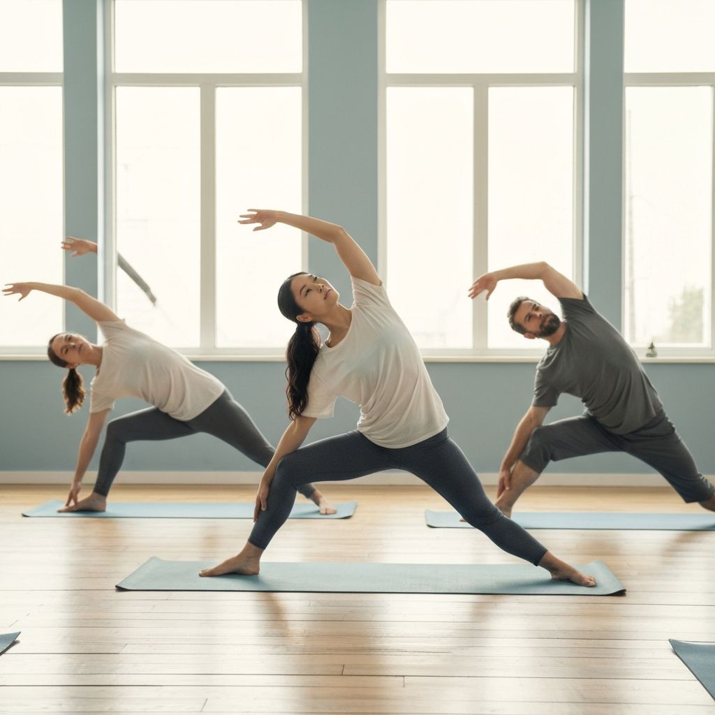 Yoga class session